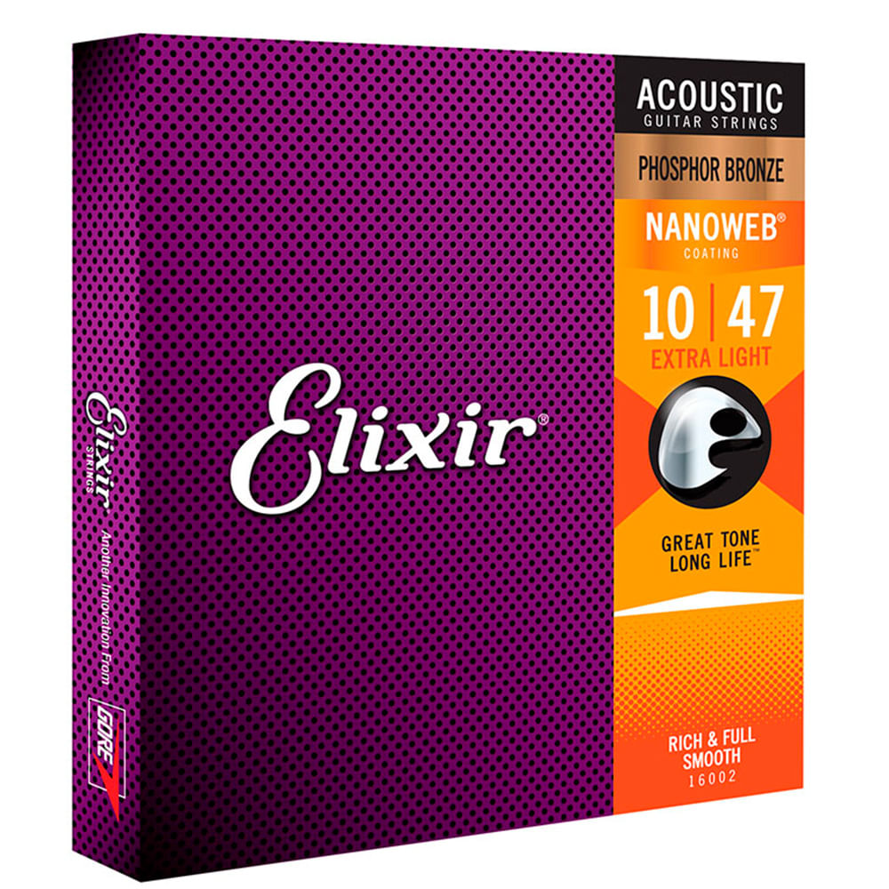 Encordoamento Violão Aço Elixir .010 16002 Phosphor Bronze - Carneiro