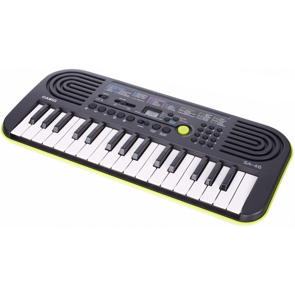 Teclado Infantil Casio SA46 AH2 Preto Verde - Carneiro