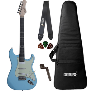 Guitarra Strato Memphis By Tagima MG30 Sonic Blue Satin + Capa + Correia + Encordoador 024329