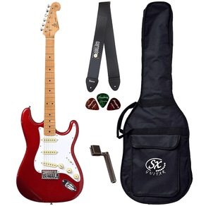 Guitarra Stratocaster SX SST57 CAR Apple Red Vintage Com Bag + Capa + Correia + Encordoador 024331