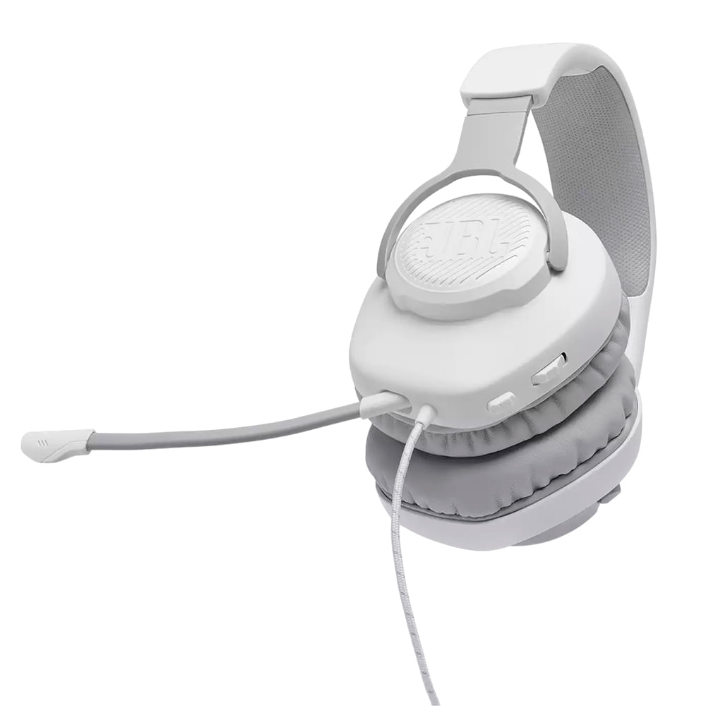 Fone de Ouvido Headphone Gamer JBL Quantum 100 Branco c/ Microfone