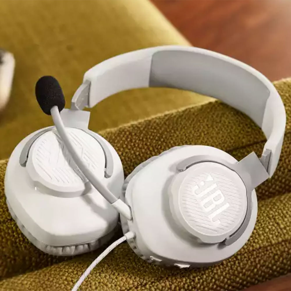 Fone de Ouvido Headphone Gamer JBL Quantum 100 Branco c/ Microfone