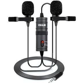 Microfone Lapela Vokal SLM20 Duplo Cabo 4m 025136