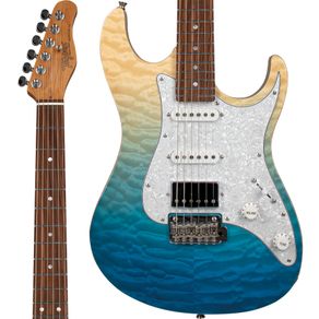 Guitarra Tagima Stella DW HSS Transparent Blue Fade Polaroid White Escala Escura 028803