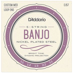 Encordoamento Banjo Daddario EJ57 Custom Medium Set 011 - 022 029595