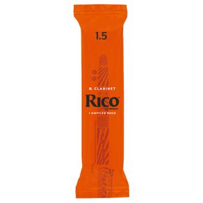 Palheta Clarinete Rico RCA0115 Bb 1,5 Iniciantes 029680