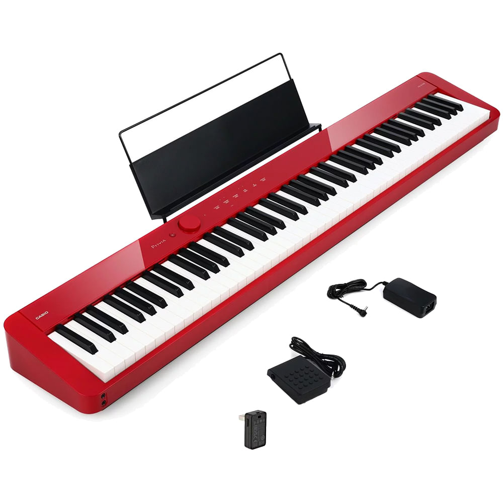 Piano Digital Casio PXS1100 Vermelho Bluetooth 88 Teclas- - Carneiro