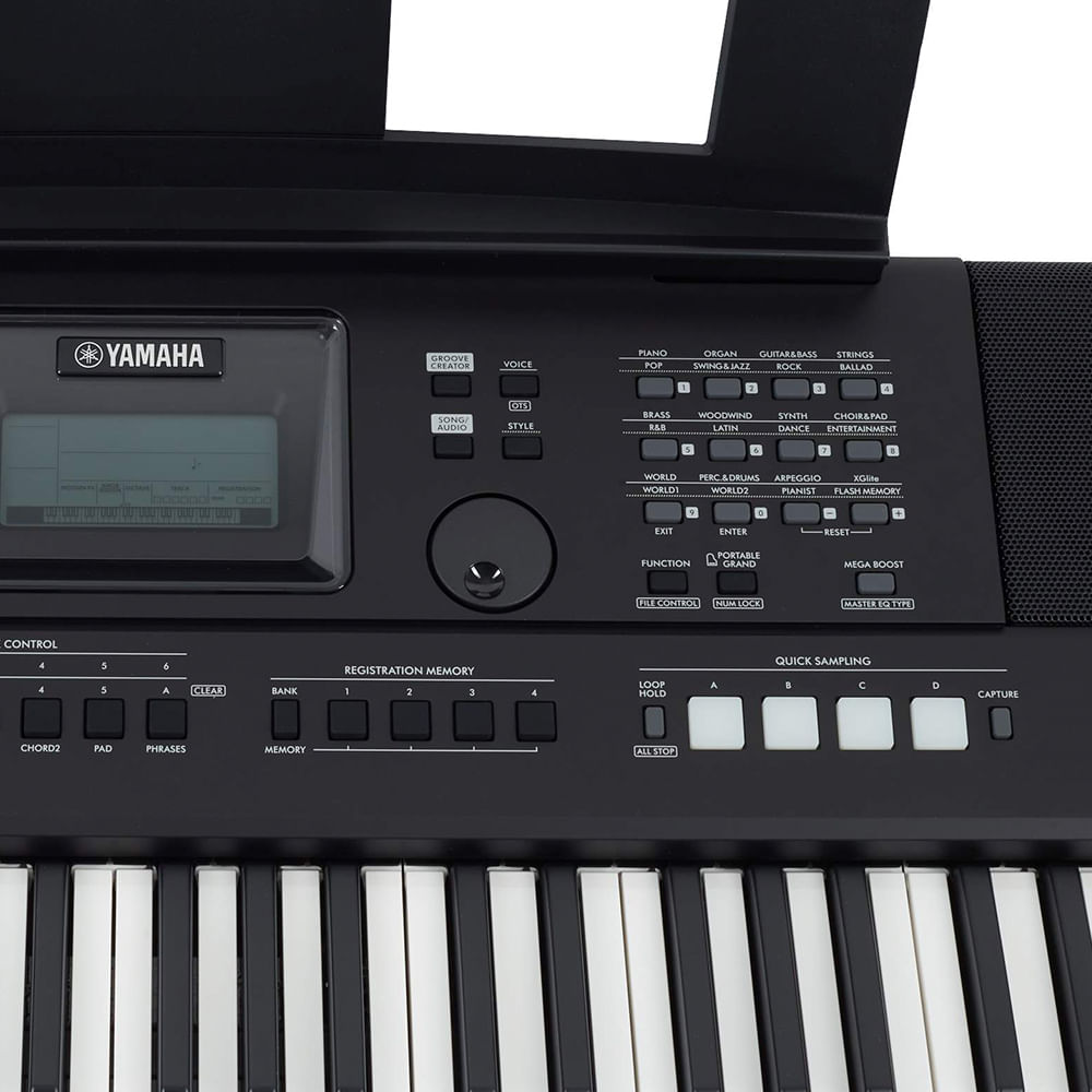 Teclado Iniciante Yamaha PSRE473 61 Teclas Suporte Partitura Carneiro
