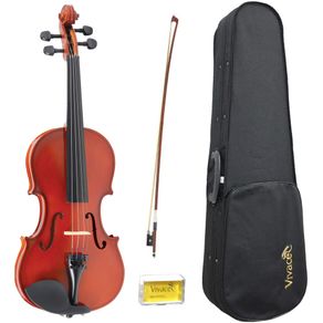 Violino Vivace Mozart 3/4 Natural Brilhoso c/ Arco Breu Case 029713