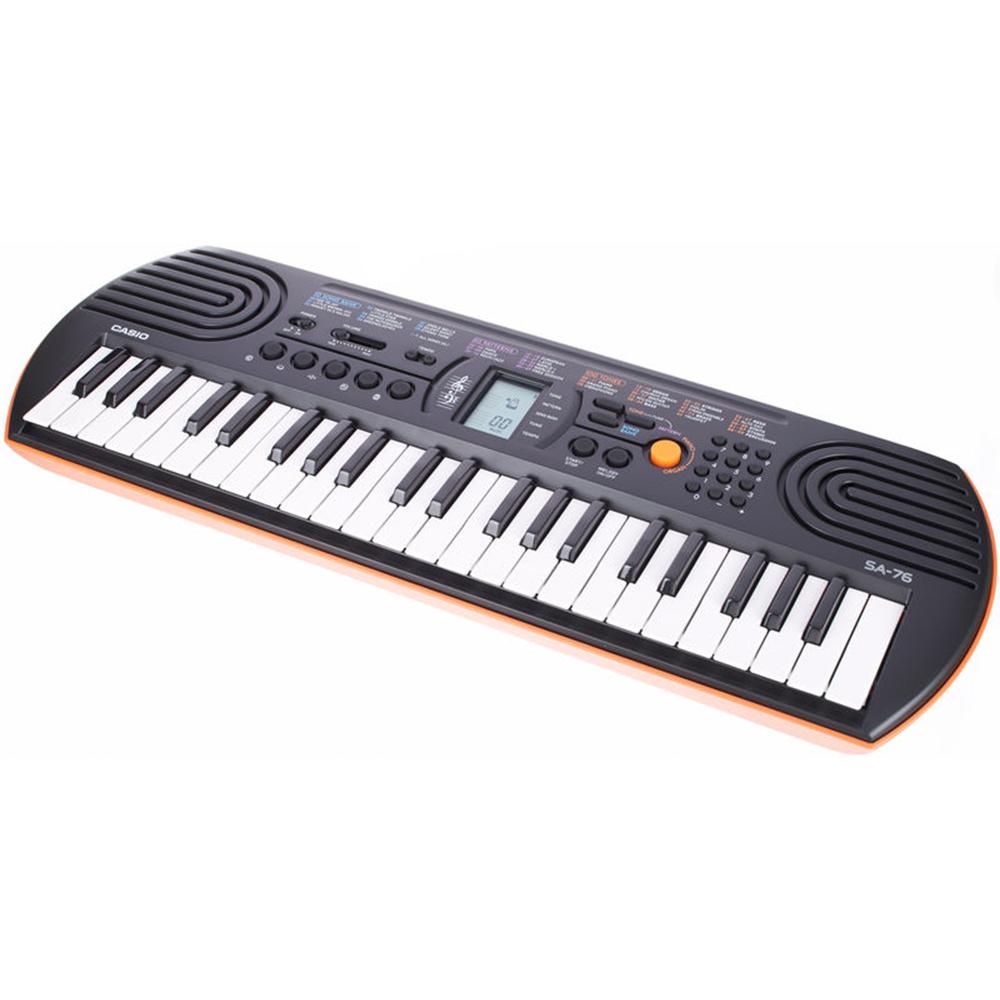 Teclado Infantil Casio SA76 AH2 44 Teclas Preto Laranja- - Carneiro