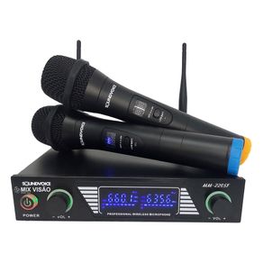 Microfone Sem Fio Soundvoice MM220SF Duplo de Mão UHF 029756