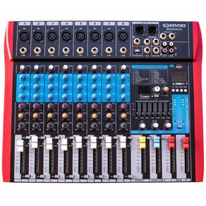 Mesa de Som Soundvoice MS802EUX 08 Canais USB Efeitos- M020260