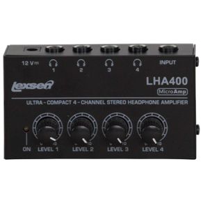 Amplificador de Fones Lexsen LHA400 Preto 4 Canais 030255