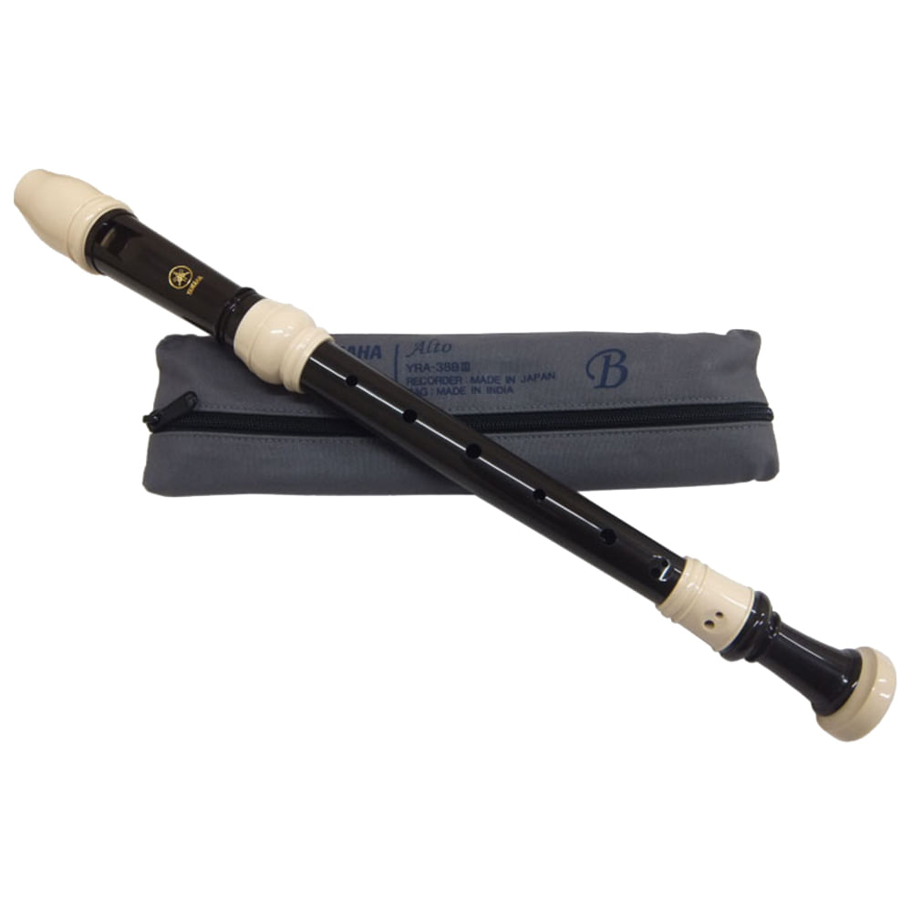 Flauta Doce Yamaha YRA38BII Barroca Resina ABS em Fá Carneiro