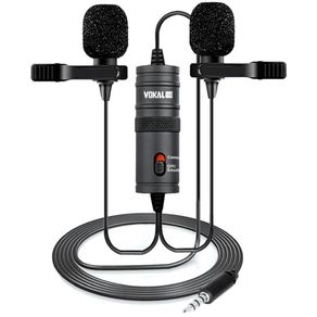 Microfone Lapela Vokal SLM20 Duplo Cabo 4m- M025136