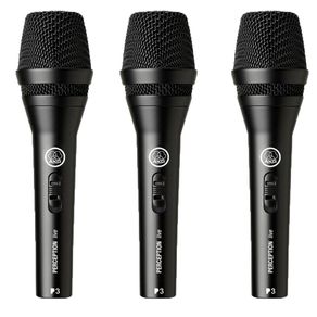 Microfone Akg Perception P3s De Mão Dinâmico P3 S Kit com 3- M023573